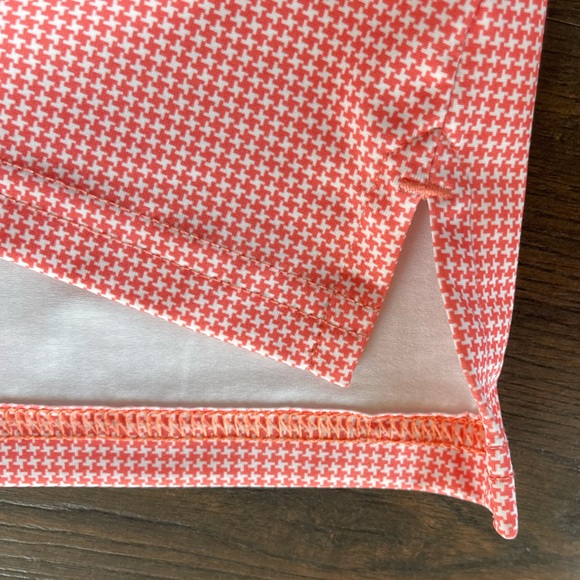 BONOBOS Limited Edition Orange White Houndstooth Performance Golf Polo LARGE - Picture 12 of 14